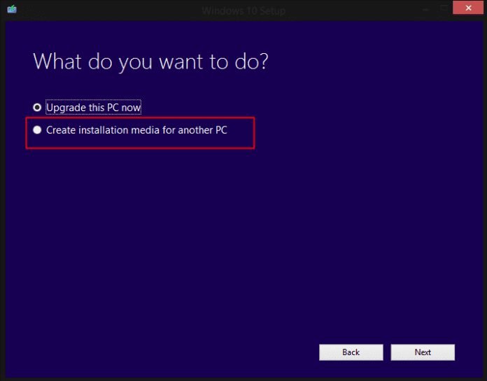 Create Installation Media for another PC